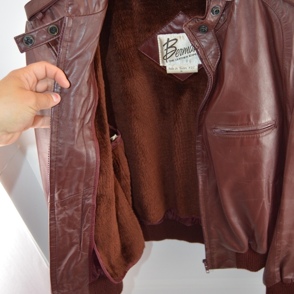 💃🏻HP 4/27💃🏻 Berman's Leather Moto Jacket - Picture 5 of 8